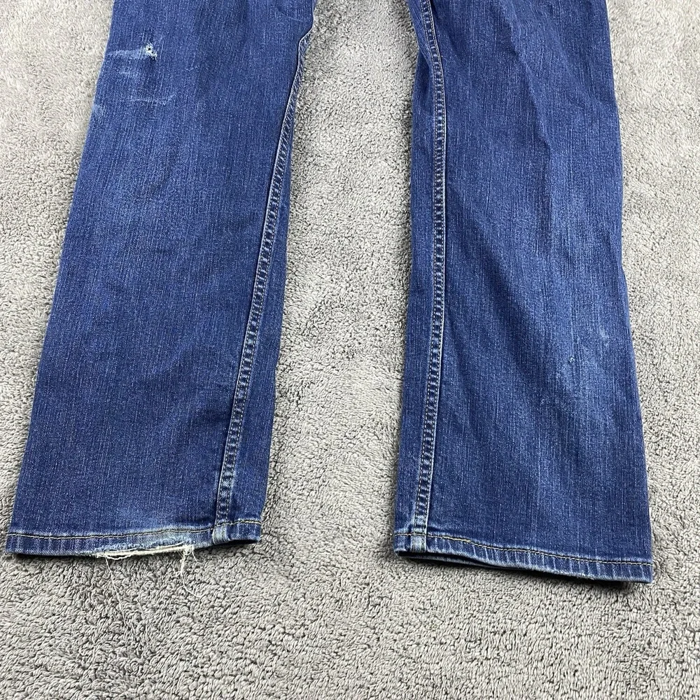 Levis 513 Slim Straight‎ Jeans Mens 36x30 Blue Medium Wash Mid Rise Denim
